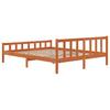 Solid Wood Bed without Mattress Wax Brown 160x200 cm Pine Wood