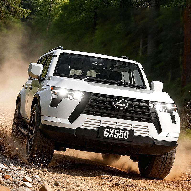 1/24 Lexus GX550 Внедорожник Литой Металлический Модель Игрушечного Автомобиля Звук и Свет Оттяжка Детская Игрушка Коллекционные Предметы Подарок на День Рождения