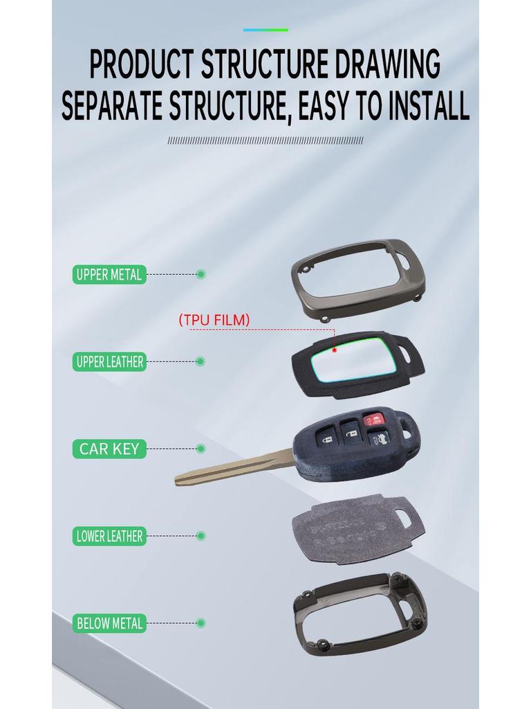Ключ-чехол для Toyota FJ Cruiser, RAV4, Prado и Land Cruiser