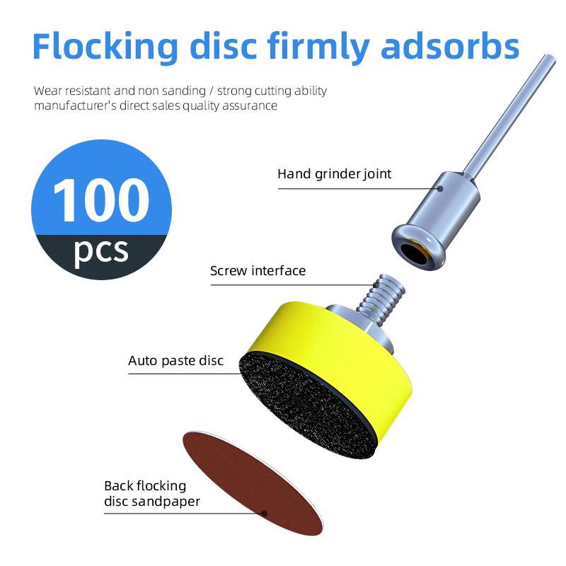 ITLY 1 дюйм 100 шт. набор наждачной бумаги 25 мм шлифовальный диск шлифовальный диск абразивная бумага 1 дюйм абразивная полировальная подложка для инструментов Dremel