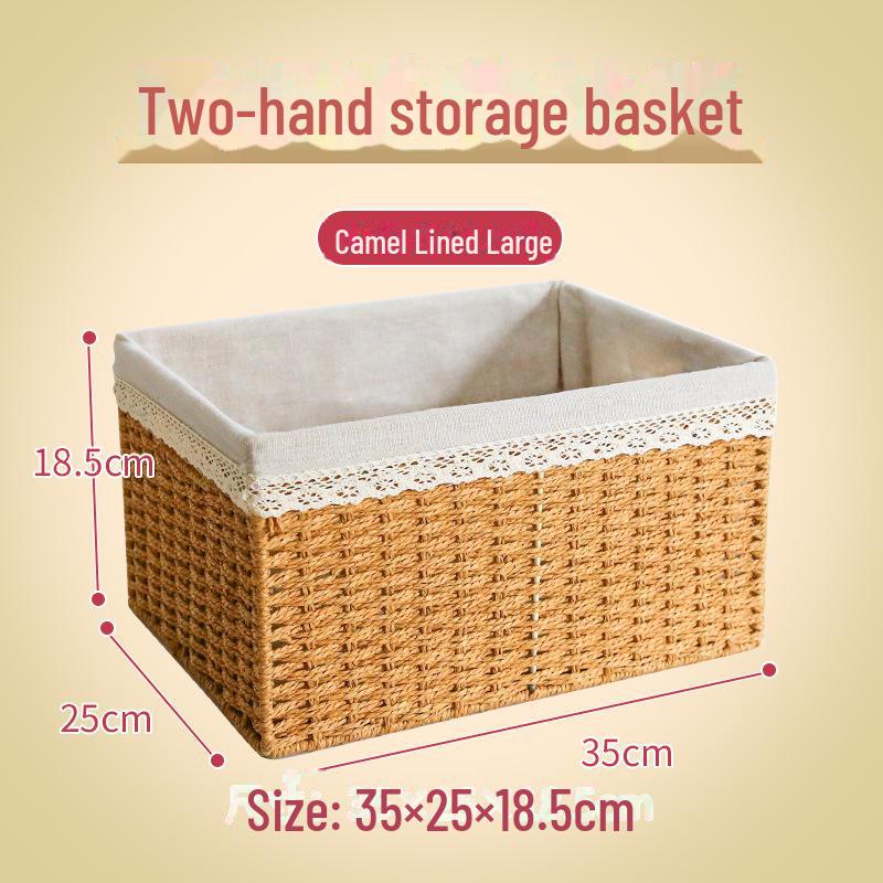 Плетеная настольная корзина для хранения закусок, игрушек и всякой всячины