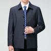 Button Style Wool Jacket Men's Spring and Autumn Lapel Wool Jacket Middle-aged Dad Wear Men's Casual Men's Tops