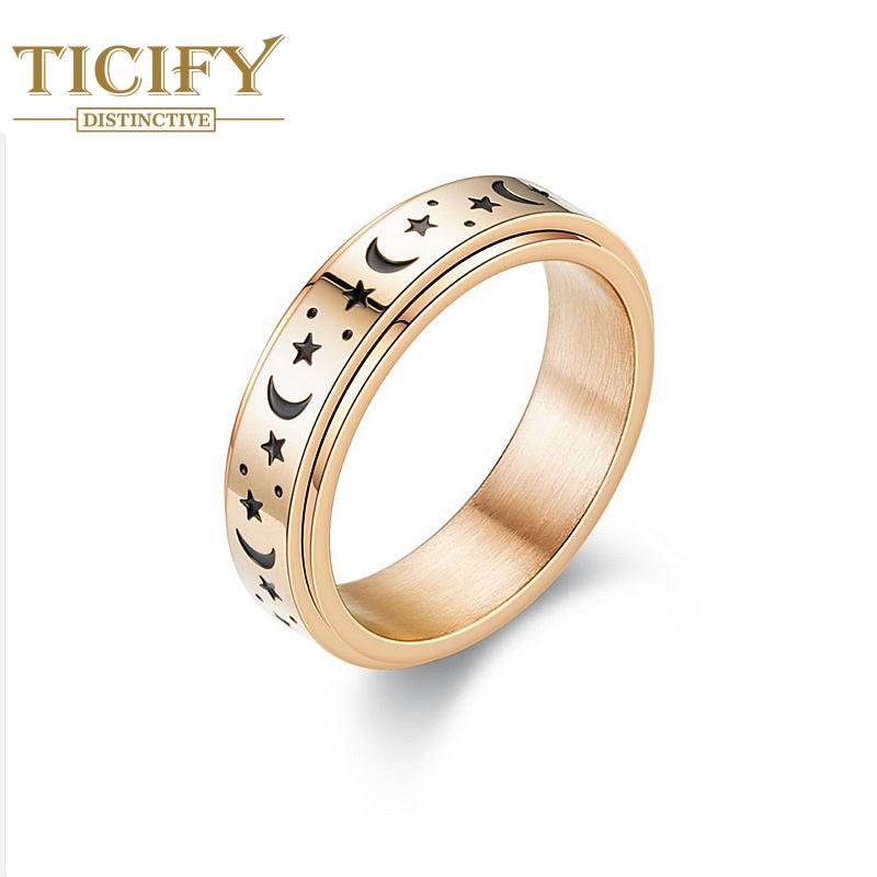 Xingyue Xiang сопровождаемое титановое стальное кольцо для пары женское анти-тревожное декомпрессионное вращающееся кольцо