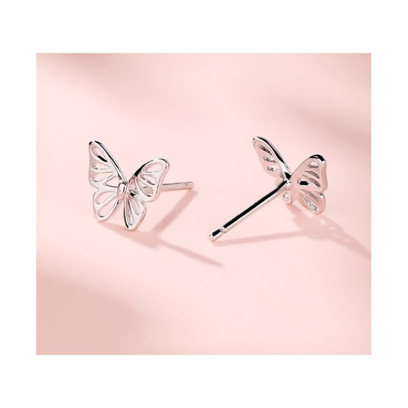 Набор серег Оставь это на 6 пар в наборе Совместимо с металлической аллергией второй прокол для женщин 18К покрытие Гипоаллергенные милые Маленькие серебро 925 2