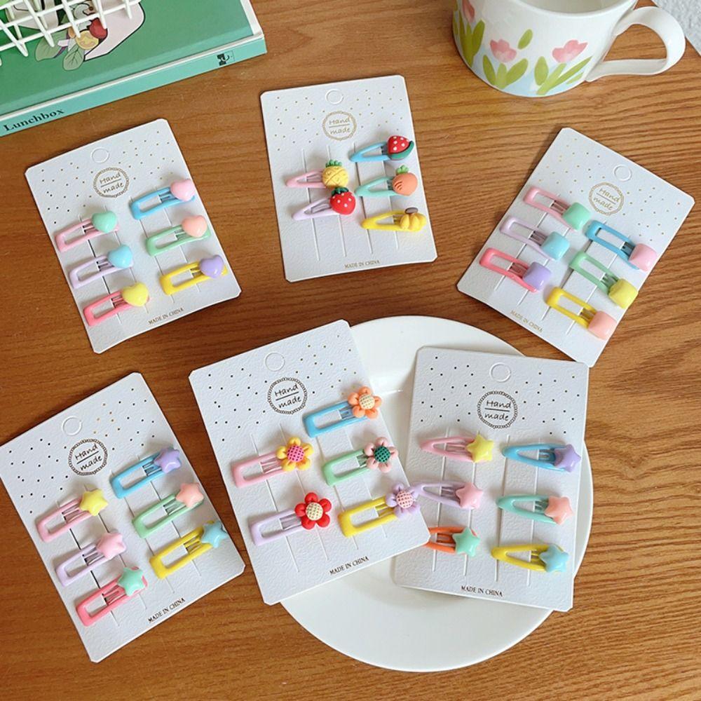 5/6PCS/set Cute Fruit Hairpins Mini Headband New BB Clip  For Kids