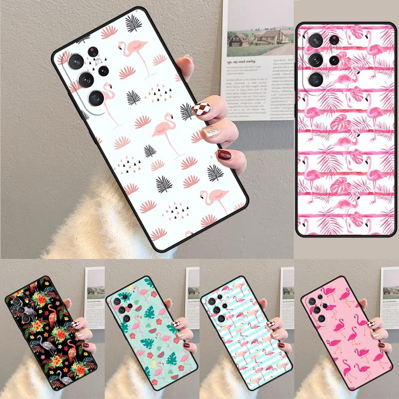 Розовый Красный Фламинго ТПУ Чехол Для Телефона Для Samsung Galaxy note 10 pro S26 S25 S24 S23 S22 Ultra Plus S21 FE S20 Ударопрочный Чехол