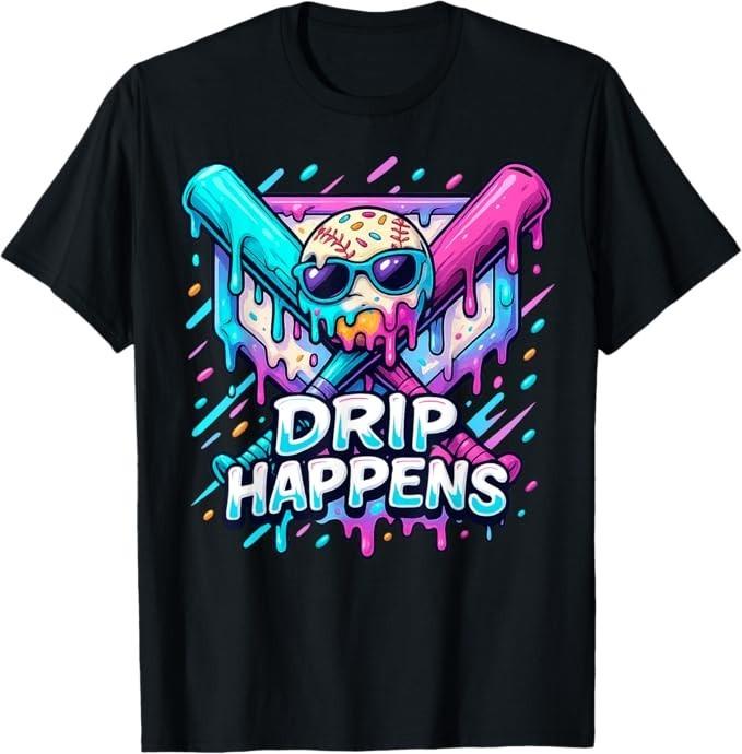 Бейсбол Молодежный Бейсбол Drip Мороженое Футболка