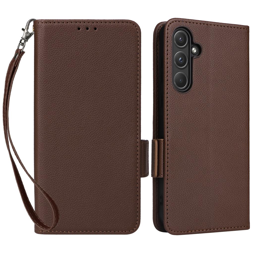 For Samsung Galaxy A55 5G Flip Wallet Leather Case Litchi Texture Phone Cover