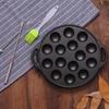 ZISIZ 15-Hole Cast Iron Takoyaki Pan with Tools