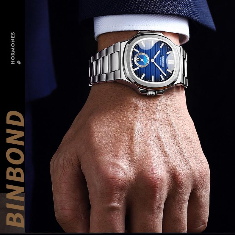 Новые роскошные мужские часы ТОП-бренда с коробкой, ретро-часы, мужские классические деловые водонепроницаемые мужские кварцевые часы для отдыха