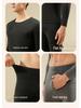 Men's Seamless Thermal Underwear Set with Anti-Static Velvet and Cashmere for Autumn/Winter