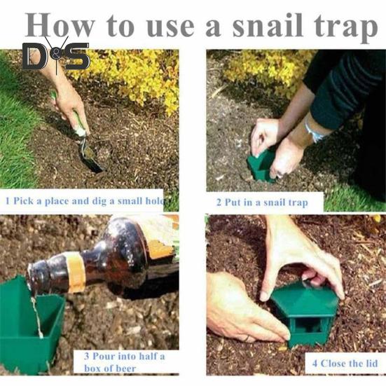 4 шт. коробка для ловли улиток, простая в использовании защита для садовой фермы, ловушка для слизней, экологически чистая ловушка для слизней для садового двора