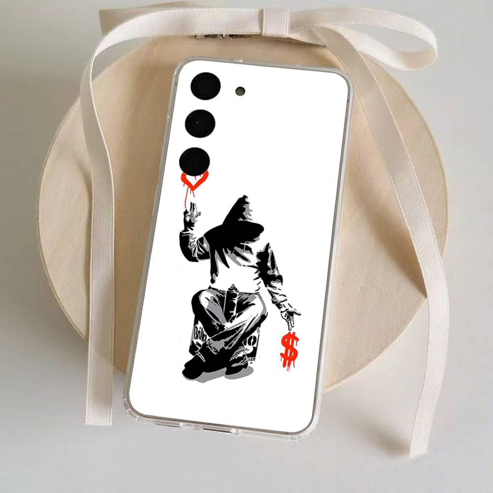 Чехол для телефона граффити-художника B-Banksy-S Ультрапрозрачный чехол для телефона для Samsung Galaxy A52 A12 A51 S21 Edge S22 S23 S24 S20LITE Plus