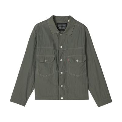 Levis Серия Ice Cool Свободная Мгновенное Охлаждение Жесткая Защита от Солнца Простая Джинсовая Куртка с Длинным Рукавом Унисекс куртки 006PC-0001