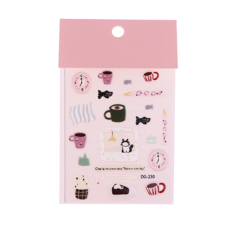 1Set PVC Cute Animal Stickers Funny Three Dimensional Jelly Planner Decorative Stickers Mobile Phone Computer Stickers