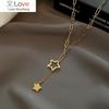 Stainless Steel 2 Colors Stars Necklace For Women Thick Chain Choker Fashion Jewelry Festival Party Gift Collier