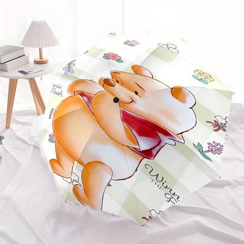 Winnie The Pooh, Honey Pot Automatic Opening and Closing Umbrella, Compact Travel Umbrella, Lightweight and Portable, Suitable for Beach Com
