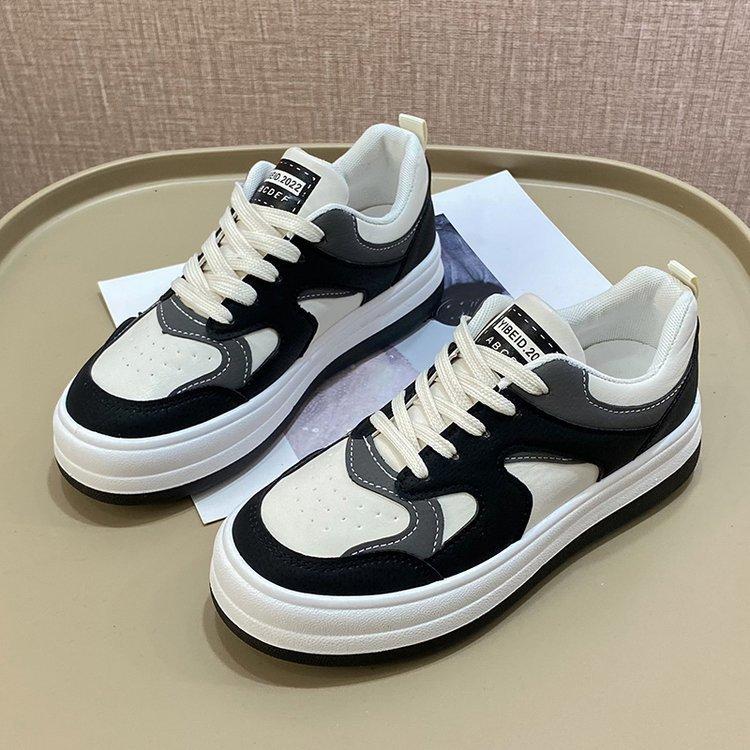 Low-Top Sneakers Women's Shoes Winter New Retro Color Matching Casual Shoes Trendy Cultural Platform Sneaker Mixed