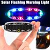 LED Solar Car Strobe Warning Light Auto Emergency Light Electric Motorcycle Truck Brake Taillight Waterproof Flashing Lights