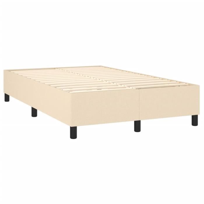 VidaXL Divan Bed with Mattress Cream 120x200 Cm Fabric - Model 3141846