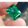 Natural Green Emerald Emerald Cut 14+ Ct Flawless Certified Loose Gemstone