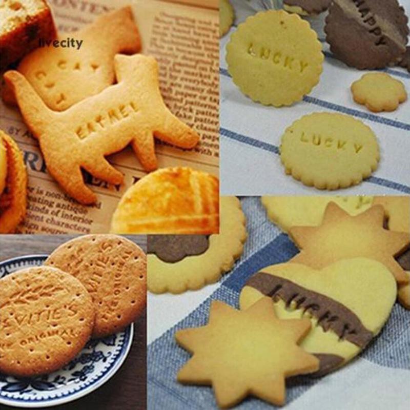 Alphabet Letter Number Cookie Biscuit Mold Press Embosser Cutter Fondant Mould