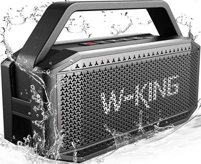 Портативный динамик Bluetooth 60 Вт RMS с глубокими басами, водонепроницаемый IPX6, беспроводной, беспроводной, Bluetooth, 40 часов работы, TF EQ, W-KING