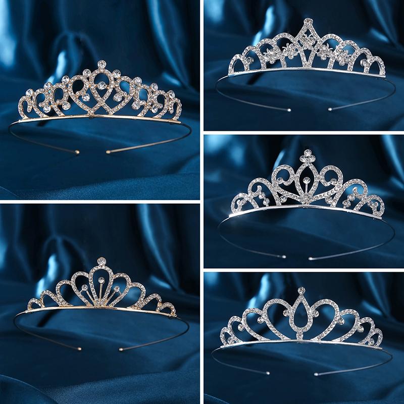 Women New Sweet Wind Princess Tiara Birthday Party Crown For Performance Party Decorative Crown