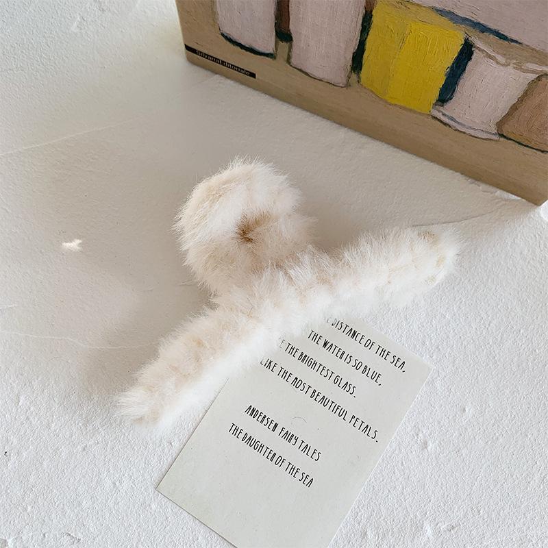 Элегантная корейская большая плюшевая заколка для волос для женщин - в стиле акулы