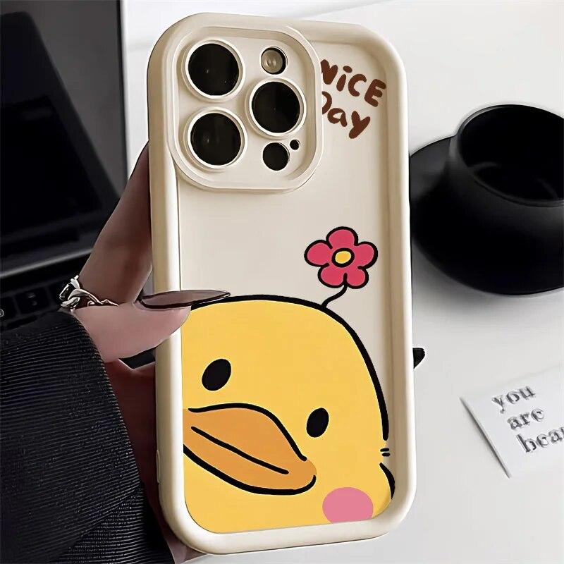 Korean Cute Watermelon Phone Case For iPhone 14 Pro Case for iPhone 11 12 13 15 Pro Max XR X XS 7 8 SE Shockproof Silicone Cover