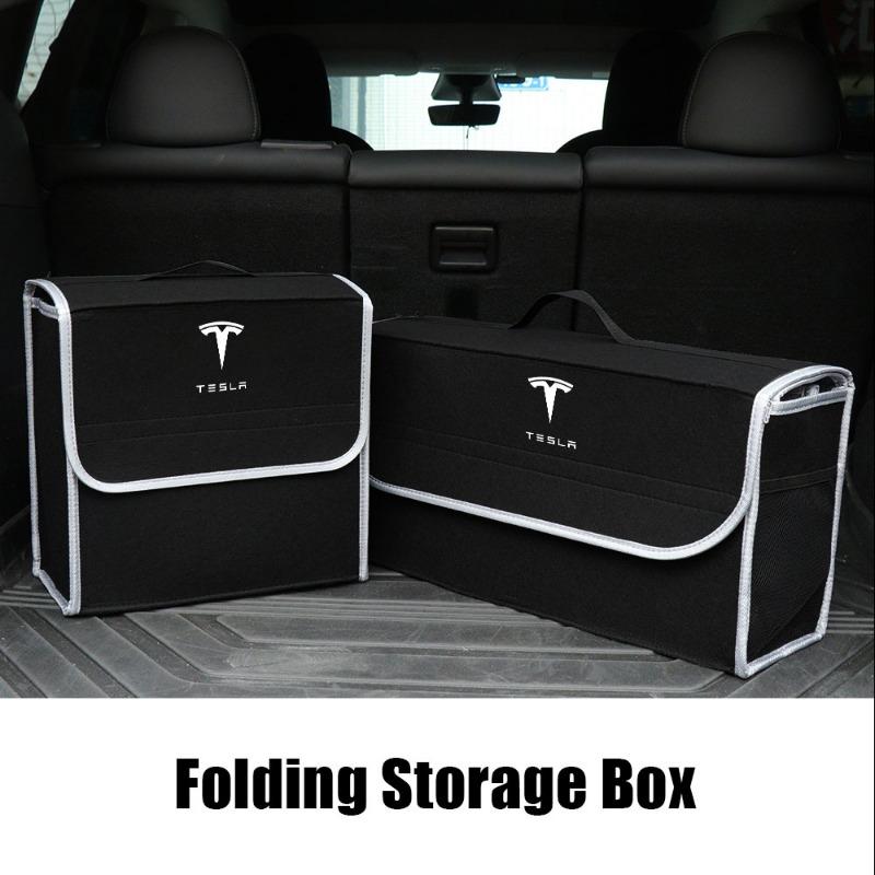 Car Trunk Large Capacity Sundries Storage Box Organizer Bag Tool Case For Tesla Model 3 Model X S 2016-2020 Decals TM3 TMX TMS Decal