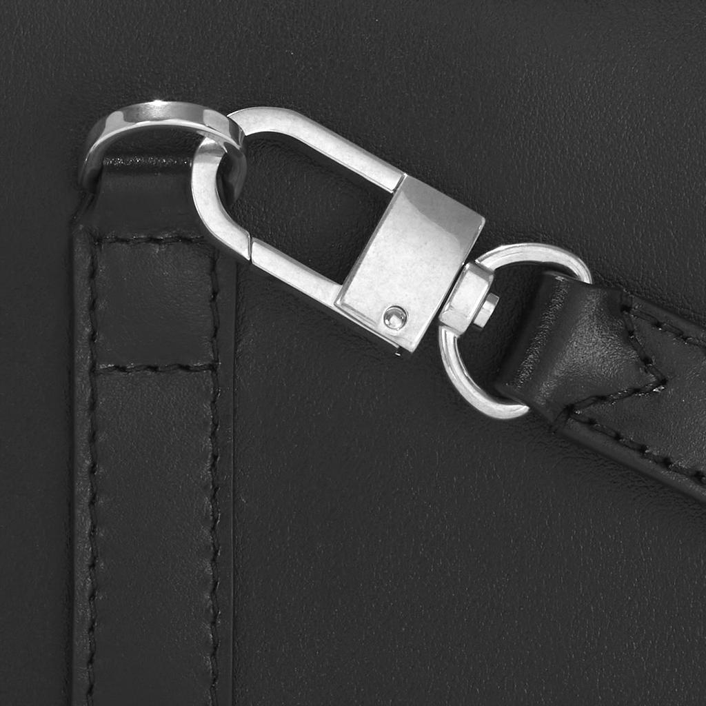 Montblanc Meisterstück Шестиугольная Белая Звезда Логотип Регулируемый плечевой ремень Mont Blanc Печать Текстурированная кожа Клатч Мини Мужской клатч 198295