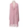 Foreign Trade Plaid Solid Color Mink Long-Sleeved Shawl Women'S Warm Jacquard Double-Sided Shawl Knitted Cape