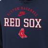 Nike Толстовка с капюшоном X MLB с принтом логотипа и буквами, флисовая, повседневная, с длинным рукавом, для детей, темно-синяя 3Z3B7NMB5-BOS