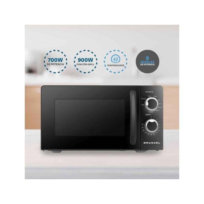 Micro-ondes Grill - GRUNKEL - MWG-20NG - 20L - 700W - Noir