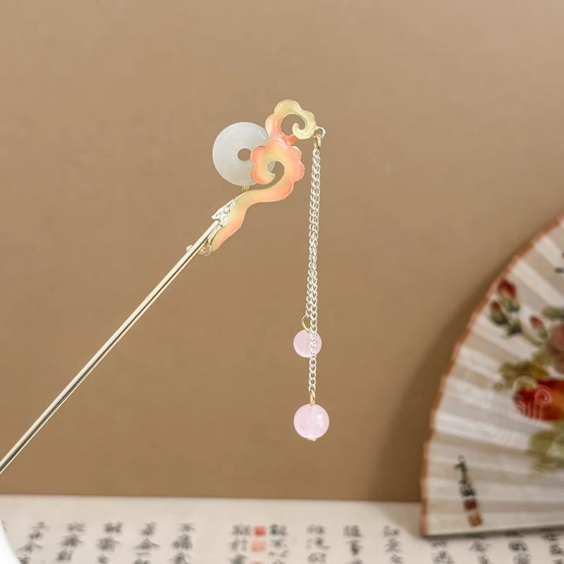 High-End Retro Chinese Tassel Hairpin for Women - Versatile Alloy Hair Clip for Elegant Updos