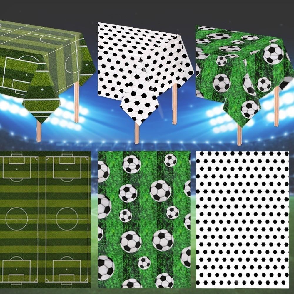 Disposable Football Theme Tablecloth Plastic Soccer Banner Soccer Table Cover Table Decor