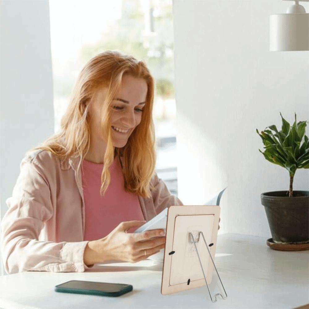 Self-Adhesive Picture Frame Bracket Stainless Steel Easel Back Stand Art Display