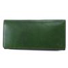 Black Long Wallet with Coin Purse Genuine Leather Etica Green [Label] Men's BL-620312-50