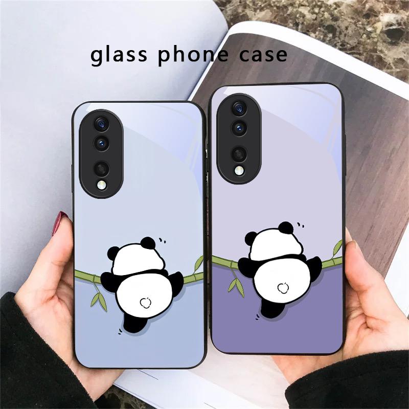 Милый и очаровательный панда Чехол для телефона из стекла For Honor X5 Plus X30 X9c Smart X5b X9a X30 Max X50i 30 Pro 50 Pro 70 90Smart 200 Lite