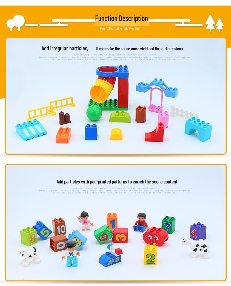 Набор из 50 детских блоков-пазлов в виде поезда с цифрами и ведром для хранения