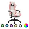 VidaXL Gaming Armchair with LED Office Chair Racing Chair Reclining Armchair Computer Chair RGB Pink 288014