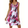 Tropical Print Crew Neck Tank Dress, Vacation Sleeveless Dress For Spring & Summer, Women's Clothing