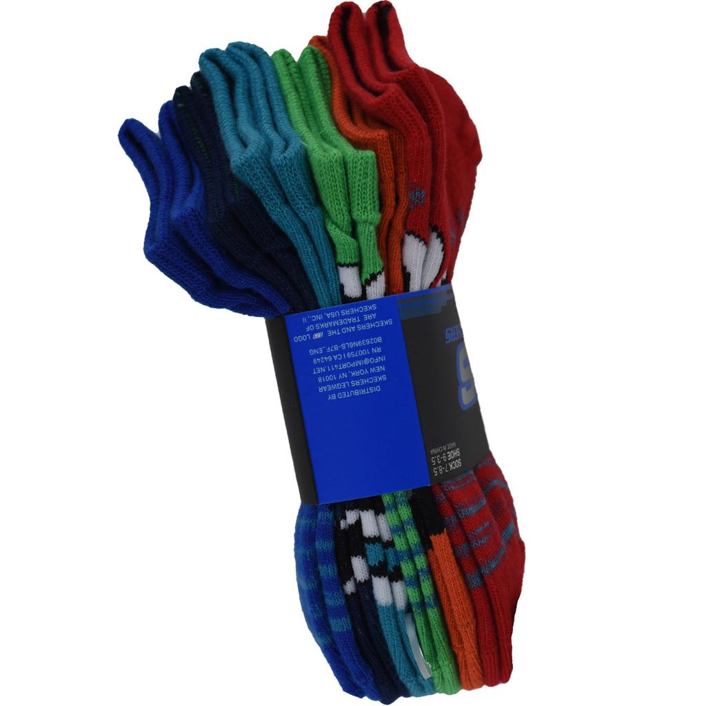 Skechers 6 пар носков для мальчиков, немахровые, низкие, для мальчиков, разноцветные носки