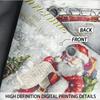 4pcs Merry Christmas Santa Claus Printed Bathroom Set 180x180 Waterproof Shower Curtain Floor Mat Toilet Mat U-shaped Mat