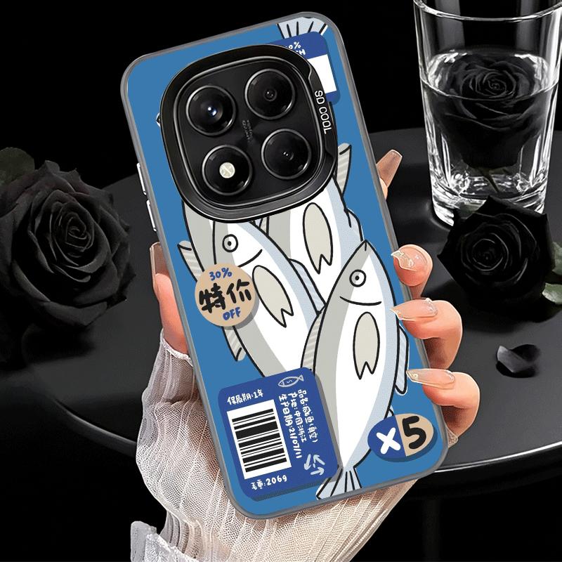 Скидка Соленая Рыба Ударопрочный Чехол для Телефона для Xiaomi Redmi Note 15 14 13 12 Pro Plus 11 11S 11T 5G Чехол Противоударный Fundas