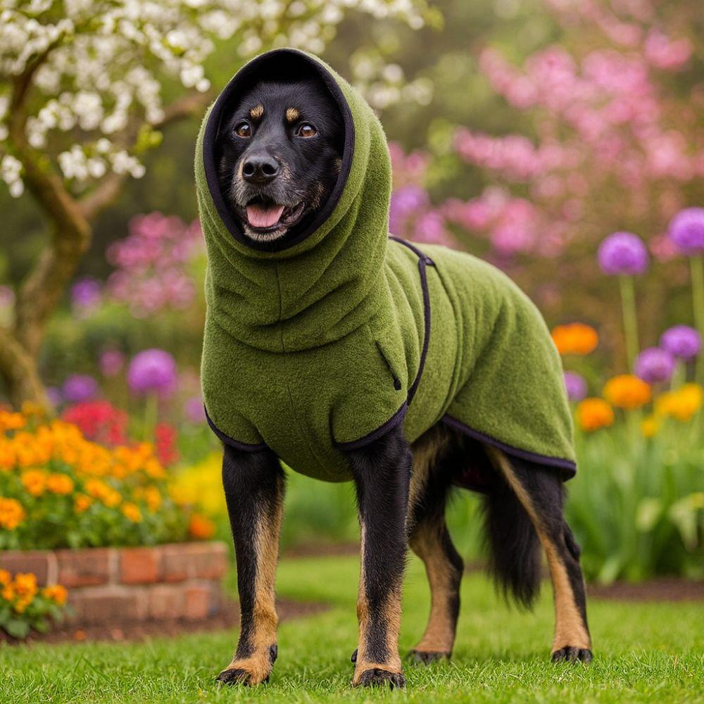 Утепленная зимняя жилетка-пальто для собак, однотонная, с капюшоном, пижама для питомцев, универсальная одежда для питомцев