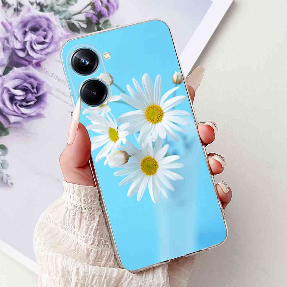For Realme 10 Pro 5G 6.72" Case New Popular Flower Pattern Soft Silicone TPU Cover For Oppo Realme 10Pro 5G RMX3663 Bumper Shell