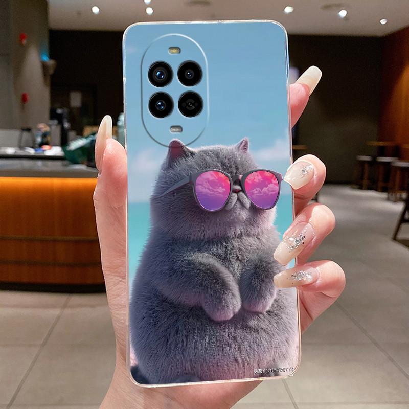 Чехол для Huawei Nova 13 Pro Роскошный Милый Крутой Узор Дракон Цветок Мягкий силикон Чехол для Телефона Задняя крышка Прозрачный ТПУ Корпус