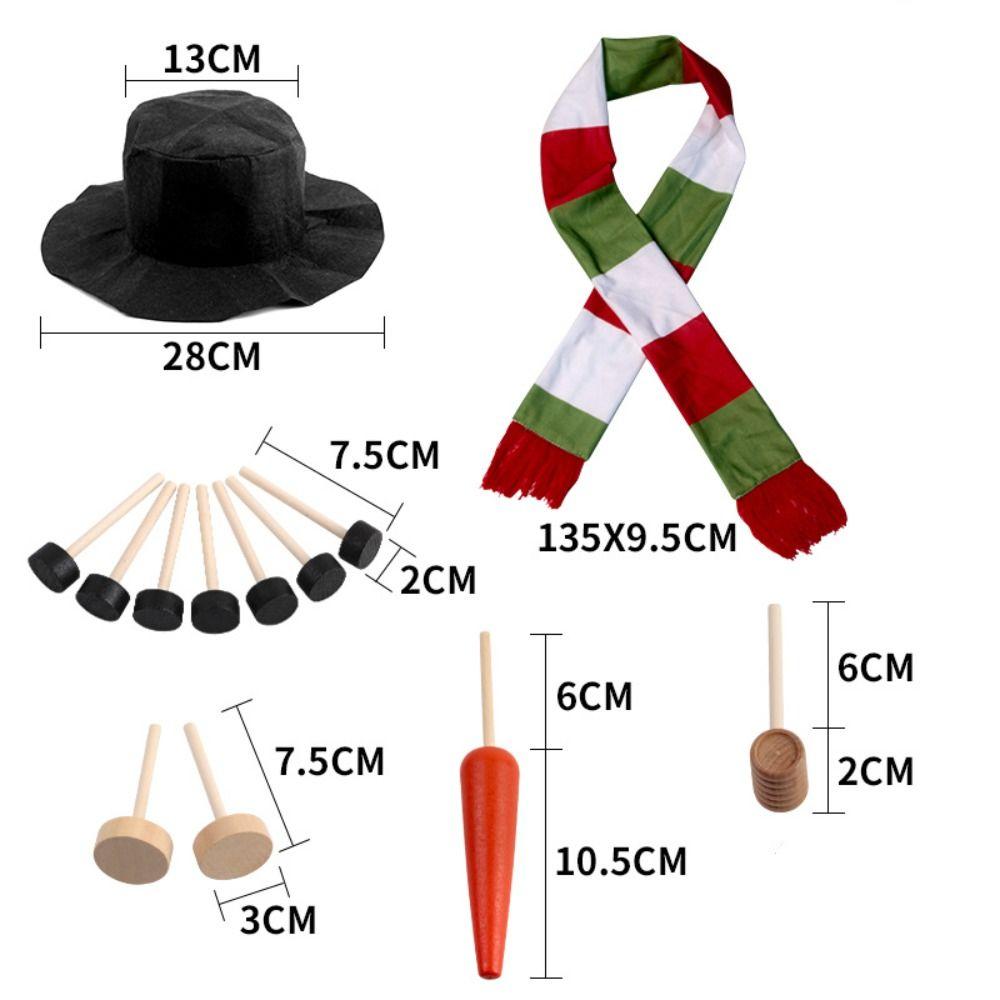 Scarf Snowman Dressing Making Kit Carrot Noses Christmas Snowman Kit Winter